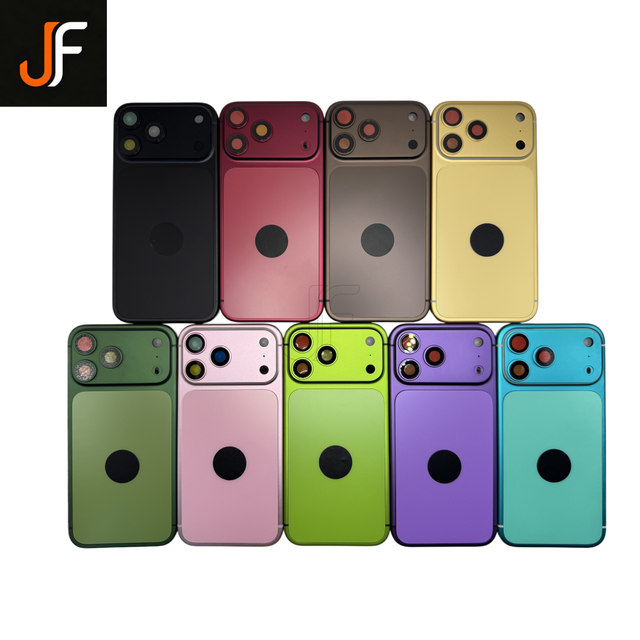 JF Brand Colorful Aluminum Alloy Middle Frame Housing for iPhone 17 Pro Max, Bar Design, Pastel & Bold Colors Conversion Kit