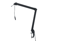 Support de microphone robuste réglable avec bras articulé en ciseaux et câble XLR pour enregistrement en studio, podcasting et gaming