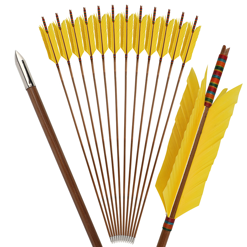 20pcs Plumes Flèches Tir à L'Arc | Plume De Dinde Naturelle Pour Chasse Et Cible | 4 Pouces