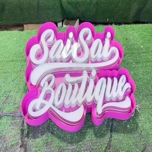 Mỹ <span class=keywords><strong>Retro</strong></span> dấu hiệu Neon dấu hiệu Đầu cửa ngoài trời kim loại Hộp đèn ánh sáng từ thanh biển quảng cáo dấu hiệu Đầu cửa - Product Image 6