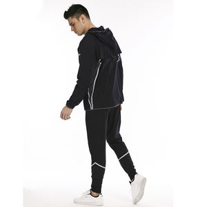 Tuta da uomo con logo personalizzato set di abbigliamento da allenamento per palestra slim fit tute da uomo di taglia americana - Product Image 6