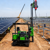 Pompe moteur vibrante solaire pour piquage de pieux à haute efficacité, compatible avec les sols molles et les spécifications de plusieurs pieux photovoltaïques