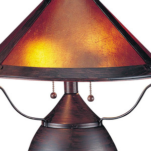 HMS 17 \ "moderna lampada da tavolo rotondo ruggine metallo ambra impero ombra due luci LED corpo fatto a mano in rame AC alimentazione per la lettura - Product Image 3