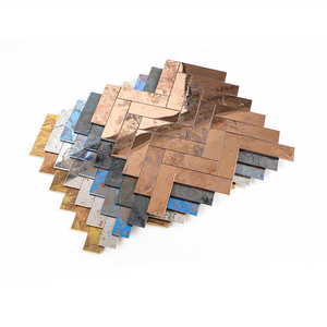 Xương cá đau khổ Kim loại tuổi gỉ đồng thép không gỉ vỏ và dính Gạch Mosaic - Product Image 6