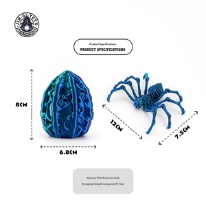 Modèle d'art moderne en PLA imprimé en 3D, ensemble d'araignées flexibles et mobiles, jouets d'Halloween - Product Image 4