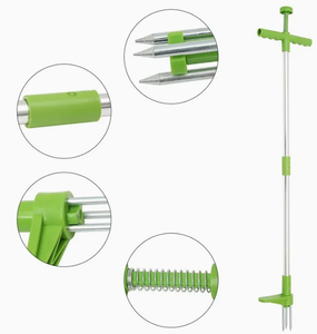 Outil de désherbage manuel à griffes réglables avec long manche pour jardin et pelouse – Outil de jardinage pour désherber et creuser - Product Image 3