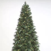Dekorativer Kieferbaum Schwarzer Weihnachtsbaum mit LED-Beleuchtung Immergrüner Baum Weihnachtsdekoration