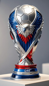 KB HC-200427 2026 World Football <b>Cup</b> Plastic Eco-Friendly Die-Cut Engraved Casting Sports Events Welcome Gift <b>Trophy</b> Plaques - Product Image 5