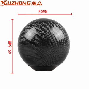 Xuzhong Carbon Fiber Gear <b>Shift</b> <b>Knob</b> Red Black Round Aluminum Alloy Interior Car Modification Part Sk 1035 - Product Image 4