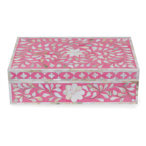 Boîte à bijoux de rangement en incrustation d'os faite à la main pour la décoration intérieure Boîtes de rangement et organisateur de bijoux en corne et MDF de haute qualité - Product Image 2