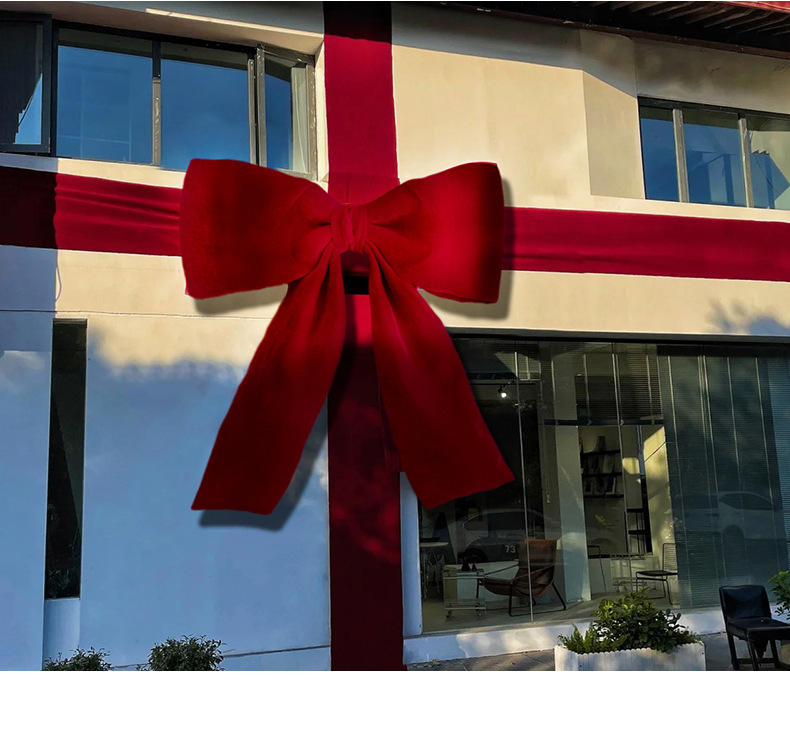 Large burgundy christmas bows