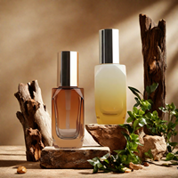 Bouteilles en verre de luxe en gros, 30/50 ml, dégradées, finition polie, avec compte-gouttes, pour sérum, huile cosmétique, fond de teint, émulsion