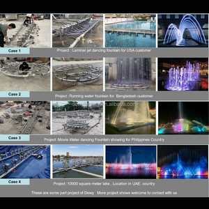 Açık otel kare kamu dekor Modern büyük ayna paslanmaz çelik halka LED ışık ile şelale çeşme halka su perdesi - Product Image 4