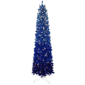 2022 Classic 5ft/6ft/7ft/8ft/white red blue purple gold rainbow artificial christmas tree