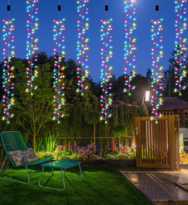 أضواء ليد مضادة للماء دش نيزك مطر 96 ليد/قطرة يمكن توصيلها لعطلة عيد الميلاد ، مصابيح متدلية لشجرة عيد الميلاد - Product Image 3