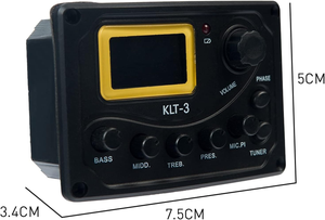 Professional ABS Acoustic Guitar Equalizer Preamp with Mic Piezo Dual EQ KLT-3 LCD Tuner Guitar Pickup - Product Image 5