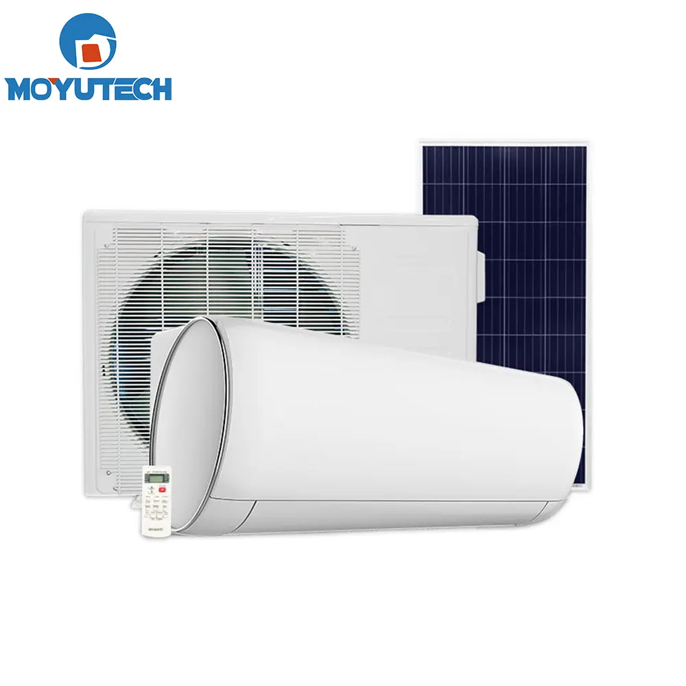 Moyu painel solar híbrido dividido, 12000 18000 24000 btu compressor de qualidade 48v 220v 240v ac dc ar condicionado