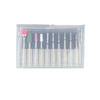 Ensemble de 10 perceuses à ongles pour salon de manucure et pédicure, polisseuse pour enlever le gel des ongles, perceuse en céramique, vente en gros