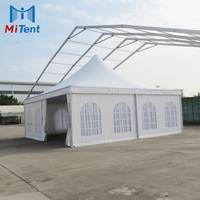 Tente de réception en aluminium imperméable Mitent pour événements en plein air, jardin, mariage, fête