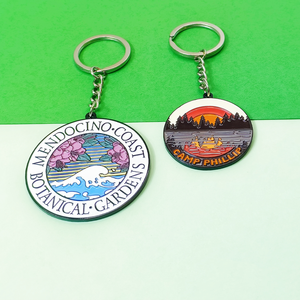 Hot Selling Wholesale Custom Nature Logo Metal Key Chain Customized Soft Enamel Keyring Keychain