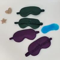 Masque de sommeil personnalisé en fausse soie avec compresse chaude/froide, masque oculaire en soie satinée ultra doux avec sangle élastique