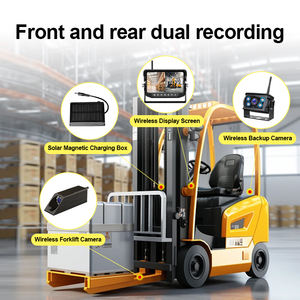 IP67 वाटरप्रूफ 7 इंच आईपीएस डीवीडी मॉनिटर, फोकलिफ्ट के लिए साइड और बैकअप वायरलेस कैमरा, सोलर पावर बैंक कॉर्डलेस स्क्रीन किट - Product Image 2