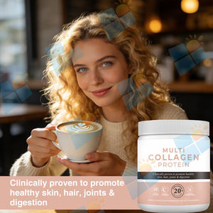 OEM/ODM/OBMビーガン有機ビタミンCプロバイオティクスマルチコラーゲンプロテインパウダー健康な肌の髪のジョイントと消化を促進する - Product Image 5