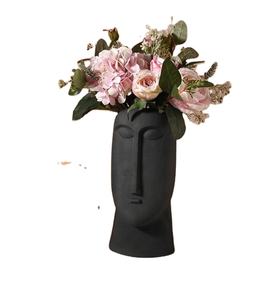 Pot de fleur en ciment/béton pour le visage, Pot de tête naturelle de jardin pour plantes, 1 pièce, tendance, nouveauté - Product Image 2