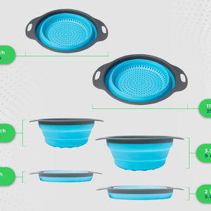 Foldable Kitchenware Silicone Water Filter Tray Portable Kitchen Filter Bowl for Travel and <b>Camping</b> - Product Image 3