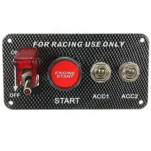 Acessório do carro 4 em 1, 12v led painel de interruptor de ignição interruptor de ligar 2 way 12v aeronaves painel de interruptor de alternância para corrida de carro