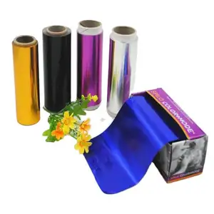 Manufacturer custom logo Embossed Smooth Surface Hair Coloring Foil Rolls With logo