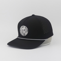 Casquette de baseball personnalisée en PVC et caoutchouc, imperméable, avec trou découpé au laser, pour le golf, le streetwear et les sports de plein air, vente en gros