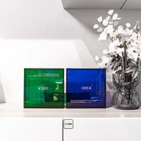 Boîte de rangement et d'exposition en acrylique transparente, écologique et moderne, avec couvercle, couleur et logo personnalisables, pour un design léger