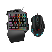 Teclado de Membrana V100-2 de 35 Teclas, Colorido, para Juegos con una Sola Mano, para Tabletas Android, iOS y Windows, Teclado con Cable, Accesorios para Juegos