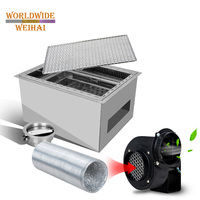 Grill électrique rectangulaire japonais sans fumée, grill de table coréen BBQ avec charbon de bois, yakitori coréen BBQ & grill