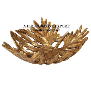 Bol de service de Fruits de Branches d'arbre pour centres de Table bol de service martelé or/or Rose bol de fleurs en métal de haute qualité - Product Image 2