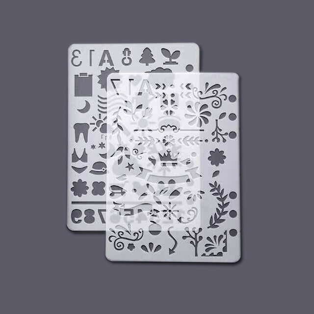 12-24sheets/set A5 6 Holes Painting Stencil Filler Paper Dividers Drawing Board Template for Loose Leaf Ring Budget Binder