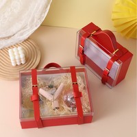 Boîte cadeau en acrylique transparente, boîte en plastique rectangulaire recyclable, impression personnalisée pour l'artisanat