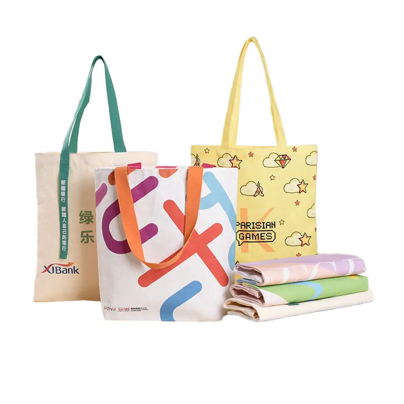 Customizable Beauty Shop Canvas Bag Hand Painted Cotton Advertising Bag Wholesale Environmental Protection Blank Shopping Bag