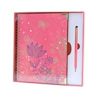 Ensemble cadeau de carnet à spirales et stylo personnalisé de haute qualité, fabriqué en usine, avec des onglets d'indexation DIY