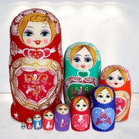 Poupée de Noël en bois pour filles, motif dessin animé, petits animaux mignons, cadeau de Noël amusant