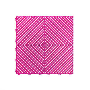 بلاط أرضيات جراج متداخل وردي صلب ، حصير أرضيات جراج بلاستيكي صناعي لورشة عمل لتفاصيل السيارات - Product Image 4