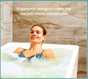 Icegalax en stock : Baignoire de trempage à froid en acrylique pour spa et refroidisseur d'eau incliné 37-104F avec contrôle Wi-Fi - Product Image 2