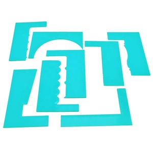 8 phong cách nhựa bánh kem <span class=keywords><strong>scraper</strong></span> fondant bánh mô hình mô hình mượt mà <span class=keywords><strong>scraper</strong></span> <span class=keywords><strong>Baking</strong></span> công cụ - Product Image 2