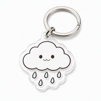 Porte-clés élégant en acrylique transparent avec motif floral imprimé sur mesure, idéal pour les cadeaux de fleuristes