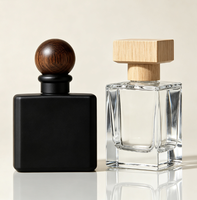 Flacon de parfum vide en verre transparent rechargeable avec vaporisateur pour emballage cosmétique