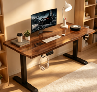 Base de Escritorio Ergonómica Plegable de Metal con Altura Ajustable Electrónicamente, para Trabajar de Pie o Sentado, para Oficina y Computadora