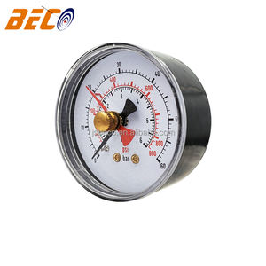 2.5 "जल दबाव परीक्षण गेज 0-60 बार अल्ट्रासोनिक बॉयलर के लिए अधिकतम दबाव मेमोरी डबल सुई दबाव गेज के साथ - Product Image 4