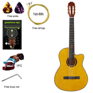Guitarra Electroacústica de <span class=keywords><strong>Gama</strong></span> <span class=keywords><strong>Alta</strong></span> de 40 Pulgadas en Pino Coreano con Caja Eléctrica para Interpretación Profesional - Product Image 6