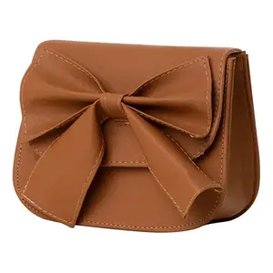 Bolso Bandolera para Mujer Fana Romy, Color Camel, PU, Decoración de Lazo, Correa de Cadena, Talla XL, Estilo para Todas las Temporadas - Product Image 4